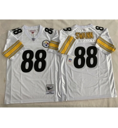 Men Pittsburgh Steelers 88 Lynn Swann White Vapor Limited Stitched Football Jersey