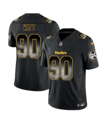 Men Pittsburgh Steelers 90 T J Watt Black 2023 F U S E Smoke Vapor Untouchable Limited Stitched Jersey Men Pittsburgh Steelers 90 T J Watt Black 2023 F U S E Smoke Vapor Untouchable Limited Stitched Jersey