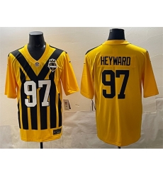 Men Pittsburgh Steelers 97 Cameron Heyward Gold 1933 Throwback Alternate Stitched Football Jersey