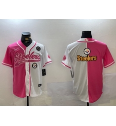 Men Pittsburgh Steelers Big Logo 2024 Arctic Red White Salute To Service Stitched Baseball Jersey 8 Men Pittsburgh Steelers Big Logo 2024 Arctic Red White Salute To Service Stitched Baseball Jersey 8