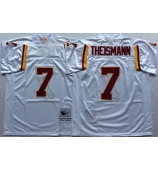 Men Redskins 7 Joe Theismann White M&N Throwback Jersey Men Redskins 7 Joe Theismann White M&N Throwback Jersey
