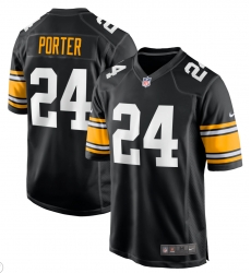 Men's Nike Joey Porter Jr. Black Pittsburgh Steelers #24 Stitched Game NFL Jersey Men's Nike Joey Porter Jr. Black Pittsburgh Steelers #24 Stitched Game NFL Jersey