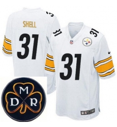 Men's Nike Pittsburgh Steelers #31 Donnie Shell Elite White NFL MDR Dan Rooney Patch Jersey Men's Nike Pittsburgh Steelers #31 Donnie Shell Elite White NFL MDR Dan Rooney Patch Jersey