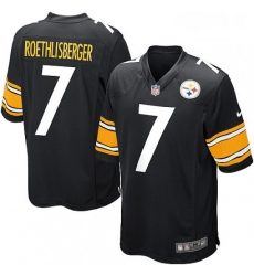Mens Nike Pittsburgh Steelers 7 Ben Roethlisberger Game Black Team Color NFL Jersey Mens Nike Pittsburgh Steelers 7 Ben Roethlisberger Game Black Team Color NFL Jersey