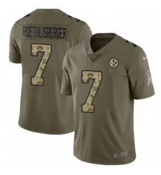 Mens Nike Pittsburgh Steelers 7 Ben Roethlisberger Limited OliveCamo 2017 Salute to Service NFL Jersey Mens Nike Pittsburgh Steelers 7 Ben Roethlisberger Limited OliveCamo 2017 Salute to Service NFL Jersey