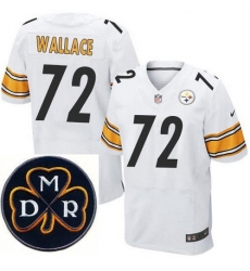 Men's Nike Pittsburgh Steelers #72 Cody Wallace Elite White NFL MDR Dan Rooney Patch Jersey Men's Nike Pittsburgh Steelers #72 Cody Wallace Elite White NFL MDR Dan Rooney Patch Jersey