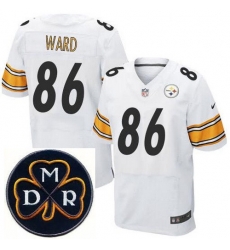Men's Nike Pittsburgh Steelers #86 Hines Ward Elite White NFL MDR Dan Rooney Patch Jersey Men's Nike Pittsburgh Steelers #86 Hines Ward Elite White NFL MDR Dan Rooney Patch Jersey