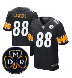 Men's Nike Pittsburgh Steelers #88 Emmanuel Sanders Black Elite MDR Dan Rooney Patch Jerseys Men's Nike Pittsburgh Steelers #88 Emmanuel Sanders Black Elite MDR Dan Rooney Patch Jerseys