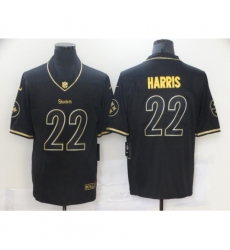 Men's Pittsburgh Steelers #22 Najee Harris Nike Black Gold Draft First Round Pick Limited Jersey Men's Pittsburgh Steelers #22 Najee Harris Nike Black Gold Draft First Round Pick Limited Jersey