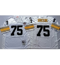 Mitchell And Ness Steelers #75 Joe Greene white Throwback Stitched NFL Jersey Mitchell And Ness Steelers #75 Joe Greene white Throwback Stitched NFL Jersey