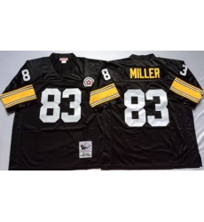 Mitchell&Ness Steelers 83 Heath Miller Black Throwback Stitched NFL Jersey Mitchell&Ness Steelers 83 Heath Miller Black Throwback Stitched NFL Jersey