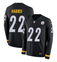 Nike Pittsburgh Steelers 22 Najee Harris Black Team Color Men Stitched NFL Limited Therma Long Sleeve Jersey Nike Pittsburgh Steelers 22 Najee Harris Black Team Color Men Stitched NFL Limited Therma Long Sleeve Jersey