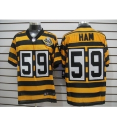Nike Pittsburgh Steelers 59 Jack Ham Yellow Black Elite 80th Throwback NFL Jersey Nike Pittsburgh Steelers 59 Jack Ham Yellow Black Elite 80th Throwback NFL Jersey