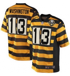 Nike Steelers #13 James Washington Yellow Black Alternate Mens Stitched NFL 80TH Throwback Elite Jersey Nike Steelers #13 James Washington Yellow Black Alternate Mens Stitched NFL 80TH Throwback Elite Jersey