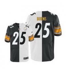 Nike Steelers #25 Artie Burns White Black Mens Stitched NFL Elite Split Jersey Nike Steelers #25 Artie Burns White Black Mens Stitched NFL Elite Split Jersey