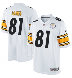 Nike Steelers #81 Jesse James Mens White Elite Jersey Nike Steelers #81 Jesse James Mens White Elite Jersey
