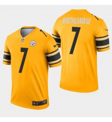 Pittsburgh Steelers 7 Ben Roethlisberger Inverted Legend Gold Jersey Pittsburgh Steelers 7 Ben Roethlisberger Inverted Legend Gold Jersey