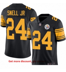Steelers 24 Benny Snell Jr Black Men Stitched Football Limited Rush Jersey Steelers 24 Benny Snell Jr Black Men Stitched Football Limited Rush Jersey