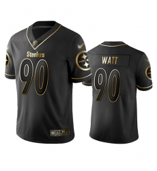 Steelers 90 T J Watt Black Men Stitched Football Limited Golden Edition Jersey Steelers 90 T J Watt Black Men Stitched Football Limited Golden Edition Jersey