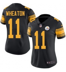 Nike Steelers #11 Markus Wheaton Black Womens Stitched NFL Limited Rush Jersey Nike Steelers #11 Markus Wheaton Black Womens Stitched NFL Limited Rush Jersey