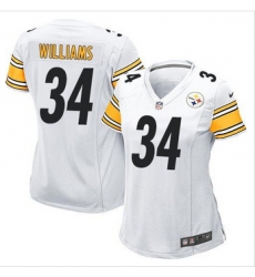 Women New Steelers #34 DeAngelo Williams White Stitched NFL Elite Jersey Women New Steelers #34 DeAngelo Williams White Stitched NFL Elite Jersey