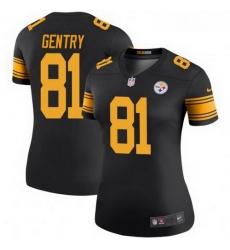 Women Nike 81 Zach Gentry Pittsburgh Steelers Legend Black Color Rush Jersey Women Nike 81 Zach Gentry Pittsburgh Steelers Legend Black Color Rush Jersey