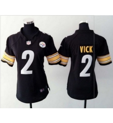 Women Nike Steelers #2 Michael Vick Black Team Color Stitched NFL Elite Jersey Women Nike Steelers #2 Michael Vick Black Team Color Stitched NFL Elite Jersey