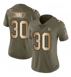 Womens Nike Pittsburgh Steelers 30 James Conner Limited OliveGold 2017 Salute to Service NFL Jersey Womens Nike Pittsburgh Steelers 30 James Conner Limited OliveGold 2017 Salute to Service NFL Jersey