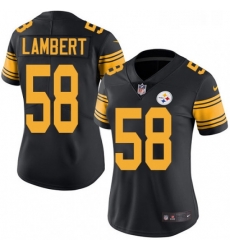 Womens Nike Pittsburgh Steelers 58 Jack Lambert Limited Black Rush Vapor Untouchable NFL Jersey Womens Nike Pittsburgh Steelers 58 Jack Lambert Limited Black Rush Vapor Untouchable NFL Jersey
