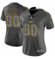 Womens Nike Pittsburgh Steelers 90 T J Watt Gray Static Vapor Untouchable Limited NFL Jersey Womens Nike Pittsburgh Steelers 90 T J Watt Gray Static Vapor Untouchable Limited NFL Jersey