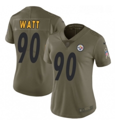 Womens Nike Pittsburgh Steelers 90 T J Watt Limited Olive 2017 Salute to Service NFL Jersey Womens Nike Pittsburgh Steelers 90 T J Watt Limited Olive 2017 Salute to Service NFL Jersey