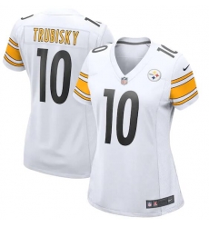 Womens Nike Pittsburgh Steelers Mitchell Trubisky #10 white Stitched Vapor Limited Jersey Womens Nike Pittsburgh Steelers Mitchell Trubisky #10 white Stitched Vapor Limited Jersey