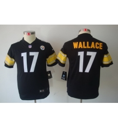 Nike Youth Pittsburgh Steelers #17 Mike Wallace Black Limited Jerseys Nike Youth Pittsburgh Steelers #17 Mike Wallace Black Limited Jerseys