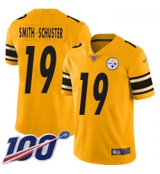 Steelers #19 JuJu Smith Schuster Gold Youth Stitched Football Limited Inverted Legend 100th Season Jersey Steelers #19 JuJu Smith Schuster Gold Youth Stitched Football Limited Inverted Legend 100th Season Jersey