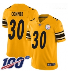 Steelers #30 James Conner Gold Youth Stitched Football Limited Inverted Legend 100th Season Jersey Steelers #30 James Conner Gold Youth Stitched Football Limited Inverted Legend 100th Season Jersey