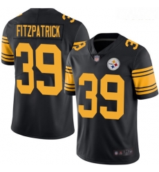 Steelers #39 Minkah Fitzpatrick Black Youth Stitched Football Limited Rush Jersey Steelers #39 Minkah Fitzpatrick Black Youth Stitched Football Limited Rush Jersey