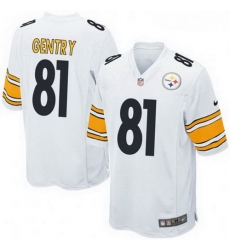 Youth Nike 81 Zach Gentry Pittsburgh Steelers Game White Jersey Youth Nike 81 Zach Gentry Pittsburgh Steelers Game White Jersey
