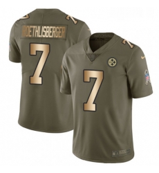 Youth Nike Pittsburgh Steelers 7 Ben Roethlisberger Limited OliveGold 2017 Salute to Service NFL Jersey Youth Nike Pittsburgh Steelers 7 Ben Roethlisberger Limited OliveGold 2017 Salute to Service NFL Jersey