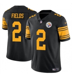 Youth Pittsburgh Steelers 2 Justin Fields Black Color Rush Limited Stitched Football Jersey Youth Pittsburgh Steelers 2 Justin Fields Black Color Rush Limited Stitched Football Jersey