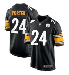 Youth Pittsburgh Steelers 24 Joey Porter Jr Black 2023 Draft Stitched Game Jersey Youth Pittsburgh Steelers 24 Joey Porter Jr Black 2023 Draft Stitched Game Jersey