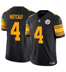 Youth Pittsburgh Steelers 4 DK Metcalf Black 2025 F U S E  Color Rush Vapor Untouchable Limited Stitched Jersey