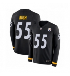 Youth Pittsburgh Steelers 55 Devin Bush Limited Black Therma Long Sleeve Football Jersey Youth Pittsburgh Steelers 55 Devin Bush Limited Black Therma Long Sleeve Football Jersey