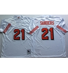 49ers 21 Deion Sanders White 75th Throwback Jersey 49ers 21 Deion Sanders White 75th Throwback Jersey
