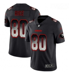 49ers 80 Jerry Rice Black Men Stitched Football Vapor Untouchable Limited Smoke Fashion Jersey 49ers 80 Jerry Rice Black Men Stitched Football Vapor Untouchable Limited Smoke Fashion Jersey