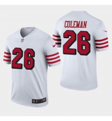 Men Nike 49ers #26 Tevin Coleman White Color Rush Jersey Men Nike 49ers #26 Tevin Coleman White Color Rush Jersey