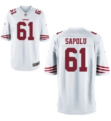 Men Nike 49ers Jesse Sapolu 61 Stitched White NFL Jersey Men Nike 49ers Jesse Sapolu 61 Stitched White NFL Jersey