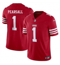 Men San Francisco 49ers 1 Ricky Pearsall Red 2025 F U S E  Vapor Untouchable Limited Stitched Football Jersey