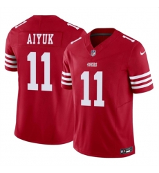 Men San Francisco 49ers 11 Brandon Aiyuk Red 2023 F U S E Vapor Limited Stitched Football Jersey Men San Francisco 49ers 11 Brandon Aiyuk Red 2023 F U S E Vapor Limited Stitched Football Jersey