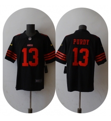 Men San Francisco 49ers 13 Brock Purdy Black Vapor Untouchable Limited Stitched Football Jersey Men San Francisco 49ers 13 Brock Purdy Black Vapor Untouchable Limited Stitched Football Jersey