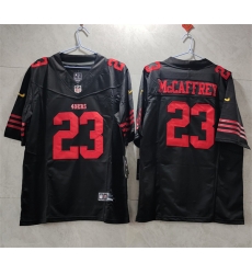 Men San Francisco 49ers 23 Christian McCaffrey Black 2023 F U S E Vapor Untouchable Limited Stitched Football Jersey Men San Francisco 49ers 23 Christian McCaffrey Black 2023 F U S E Vapor Untouchable Limited Stitched Football Jersey